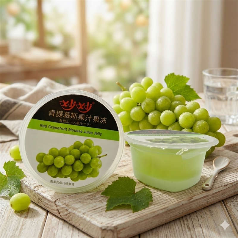 Green Grape Mousse Fruit Juice Jelly